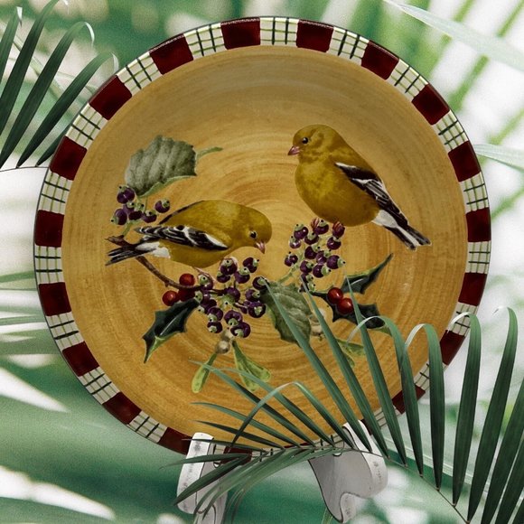 LENOX Winter Greetings Goldfinch Everyday by Catherine McClung Salad Plate - Picture 5 of 16
